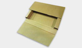 Custom one piece folder featuring air cells to protect the corners